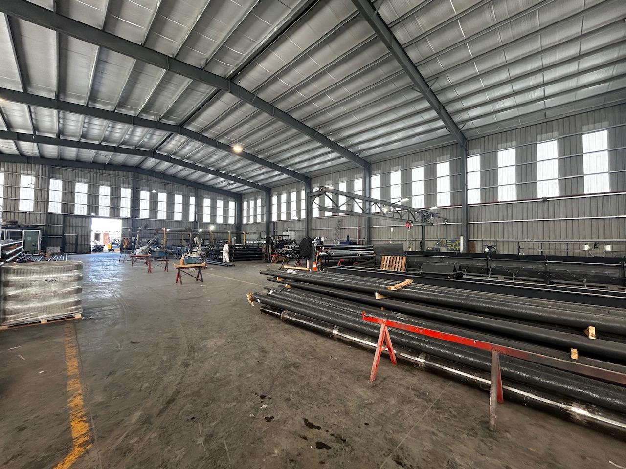 Planta industrial y stock de columnas PRFV